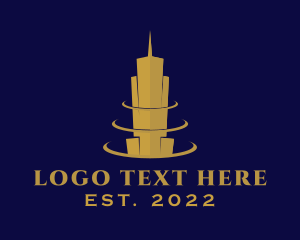 Commercial Real Estate - Construction Building Tower logo design