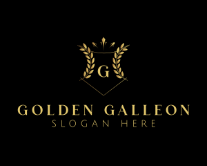 Golden Wheat Shield  logo design