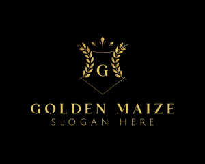 Golden Wheat Shield  logo design