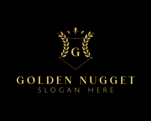 Golden Wheat Shield  logo design