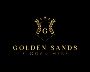 Golden Wheat Shield  logo design