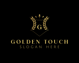 Golden Wheat Shield  logo design