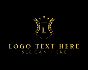 Legal Advice - Golden Wheat Shield logo design
