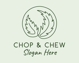 Organic Tropical Palm Leaf  Logo