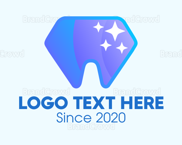 Sparkling Dental Diamond Logo