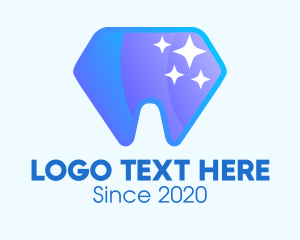 Tooth - Sparkling Dental Diamond logo design