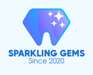 Sparkling Dental Diamond logo design