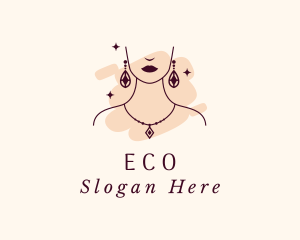 Makeup Woman Jewelry Logo