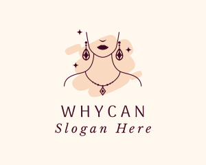 Makeup Woman Jewelry Logo