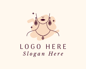 Makeup Artist - Makeup Woman Jewelry logo design
