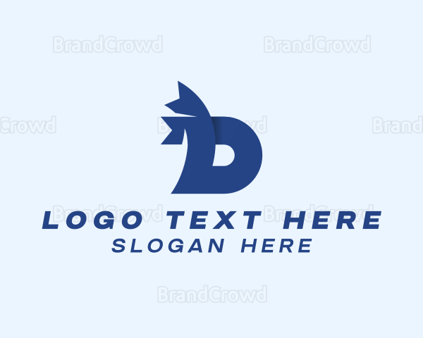 Professional Marketing Letter D Ribbon Logo