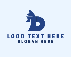 Professional Marketing Letter D Ribbon Logo