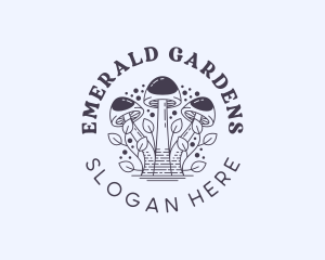 Herbal Fungus Mushroom logo design