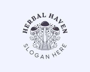 Herbal - Herbal Fungus Mushroom logo design