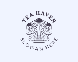 Herbal Fungus Mushroom logo design