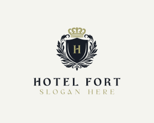 Royalty Shield Hotel logo design