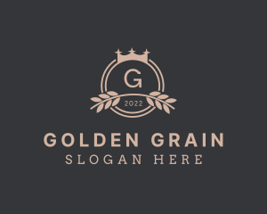 Wheat - Crown Wheat Brewery logo design