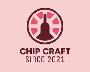 Chip - Casino Wine Liquor logo design