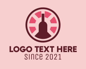 Champagne - Casino Wine Liquor logo design