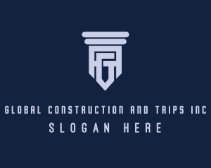 Architectural Construction Pillar Letter G  logo design