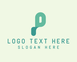 Letter P - Digital Cyber Fintech Letter P logo design