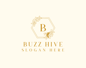 Floral Bee Nature logo design