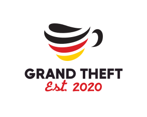 Country - Germany Stripe Cafe logo design