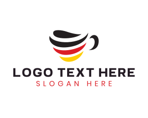 Coffee - Germany Stripe Cafe logo design