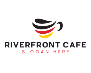 Germany Stripe Cafe logo design