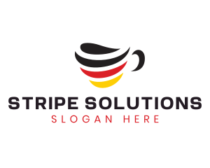 Germany Stripe Cafe logo design