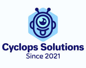 Cyclops - Cute Baby Alien logo design