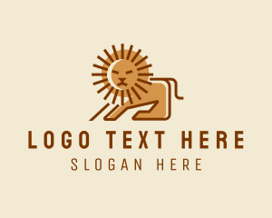 Modern - Sun Lion Mane logo design