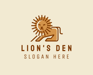 Sun Lion Mane  logo design