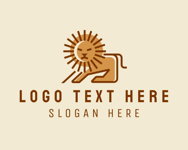 Lion Mane - Sun Lion Mane logo design