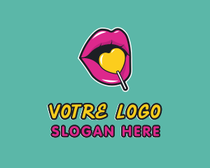 Erotic - Sweet Lollipop Lips logo design