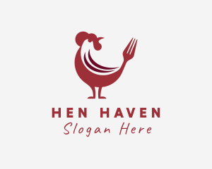 Hen - Chicken Restaurant Diner logo design