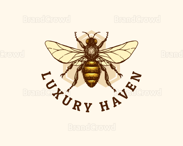 Honey Bee Apiary Logo