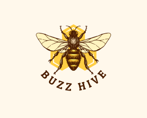 Bee - Honey Bee Apiary logo design