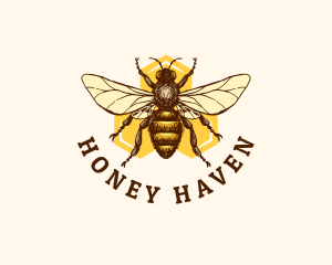 Honey Bee Apiary logo design