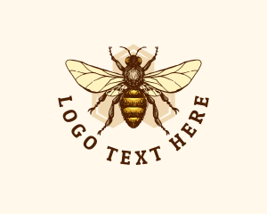 Honey Bee Apiary logo design