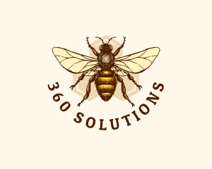 Honey Bee Apiary logo design