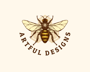 Honey Bee Apiary logo design