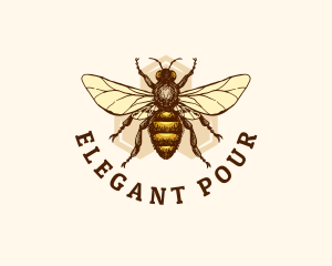 Honey Bee Apiary logo design