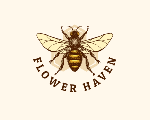 Honey Bee Apiary logo design