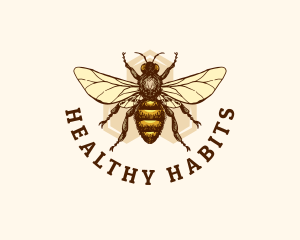 Honey Bee Apiary logo design