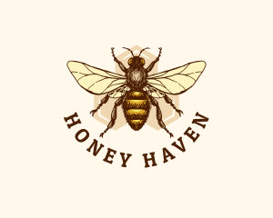 Honey Bee Apiary logo design