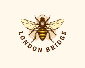 Honey Bee Apiary logo design