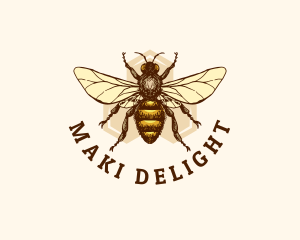 Honey Bee Apiary logo design