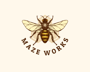 Honey Bee Apiary logo design