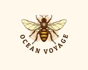 Honey Bee Apiary logo design